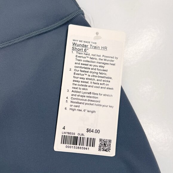 Lululemon NWT Wunder Train High-Rise Short 6" Oil Grey - Picture 5 of 9